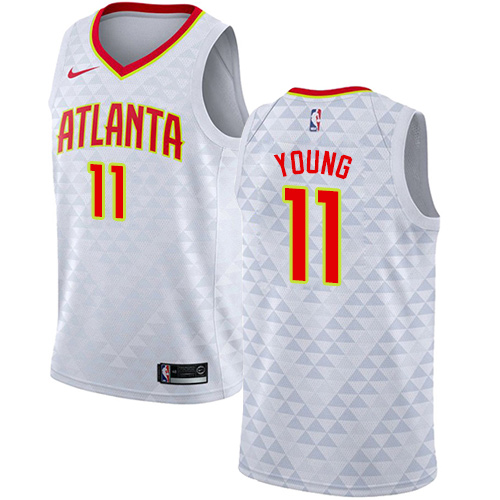  Hawks #11 Trae Young White NBA Swingman Association Edition Jersey