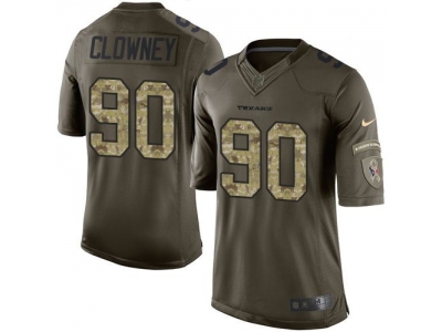  Houston Texans 90 Jadeveon Clowney Green Salute to Service Jerseys Limited jersey