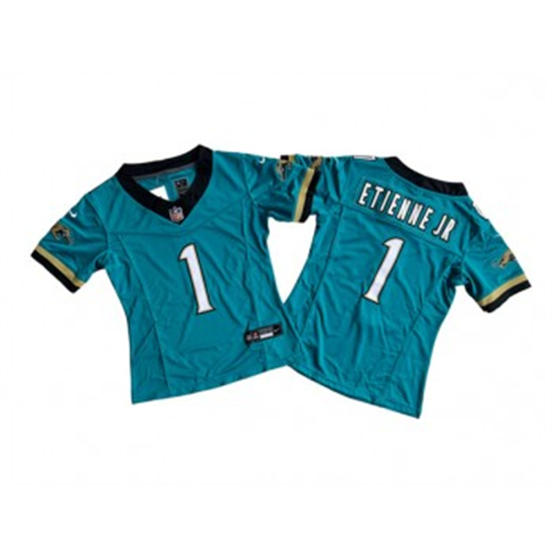 Nike Jaguars 1 Trevor Etienne Teal Vapor Untouchable Limited Women Jersey