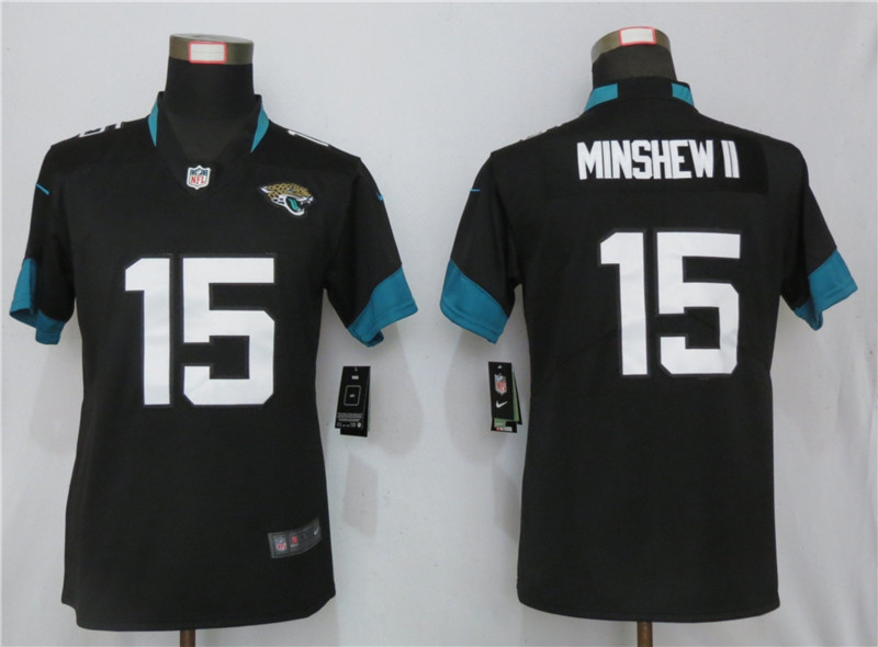 Nike Jaguars 15 Gardner Minshew II Black Women Vapor Untouchable Limited Jersey