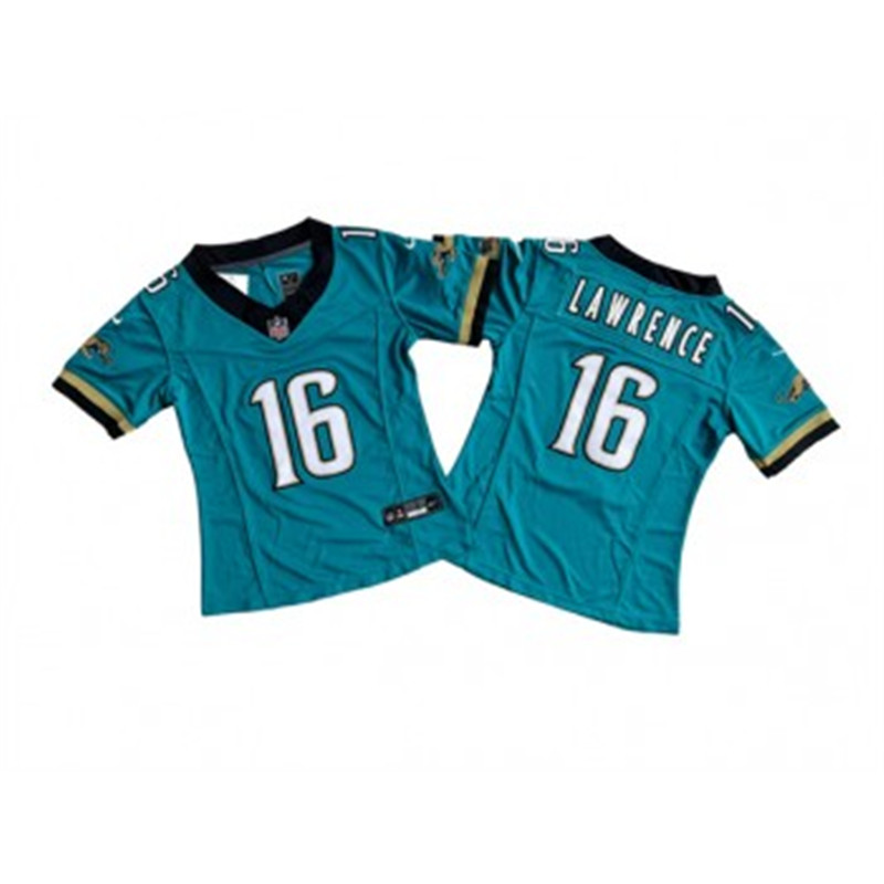 Nike Jaguars 16 Trevor Lawrence Teal Vapor Untouchable Limited Women Jersey