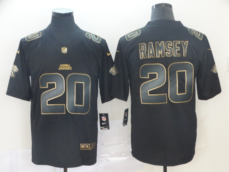 Nike Jaguars 20 Jalen Ramsey Black Gold Vapor Untouchable Limited Jersey