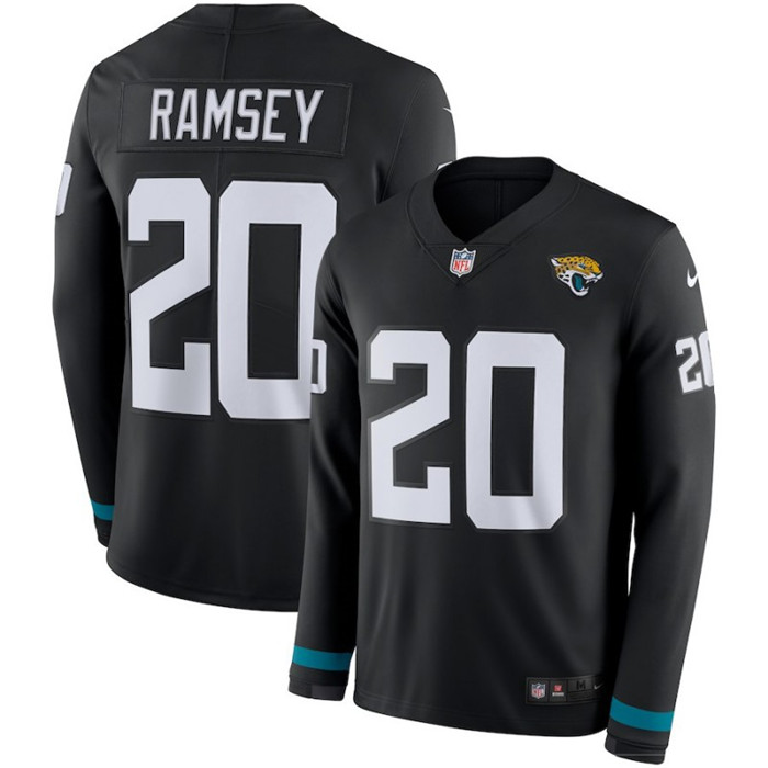  Jaguars 20 Jalen Ramsey Black Therma Long Sleeve Jersey