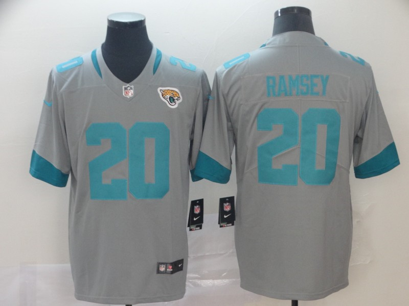 Nike Jaguars 20 Jalen Ramsey Silver Inverted Legend Limited Jersey