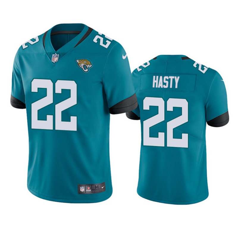 Nike Jaguars 22 JaMycal Hasty Teal Vapor Untouchable Limited Jersey