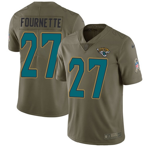  Jaguars 27 Leonard Fournette Olive Salute To Service Limited Jersey