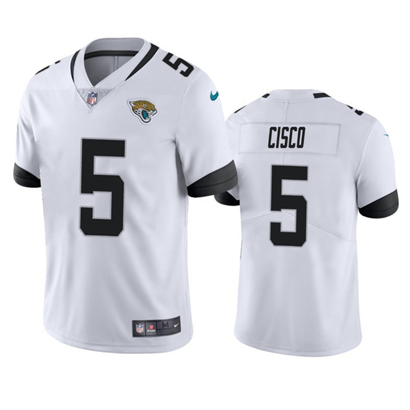 Nike Jaguars 5 Andre Cisco White Vapor Untouchable Limited Jersey