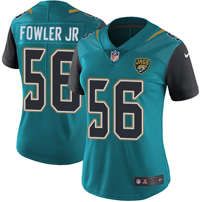  Jaguars 56 Dante Fowler Jr. Teal Women Vapor Untouchable Limited Jersey