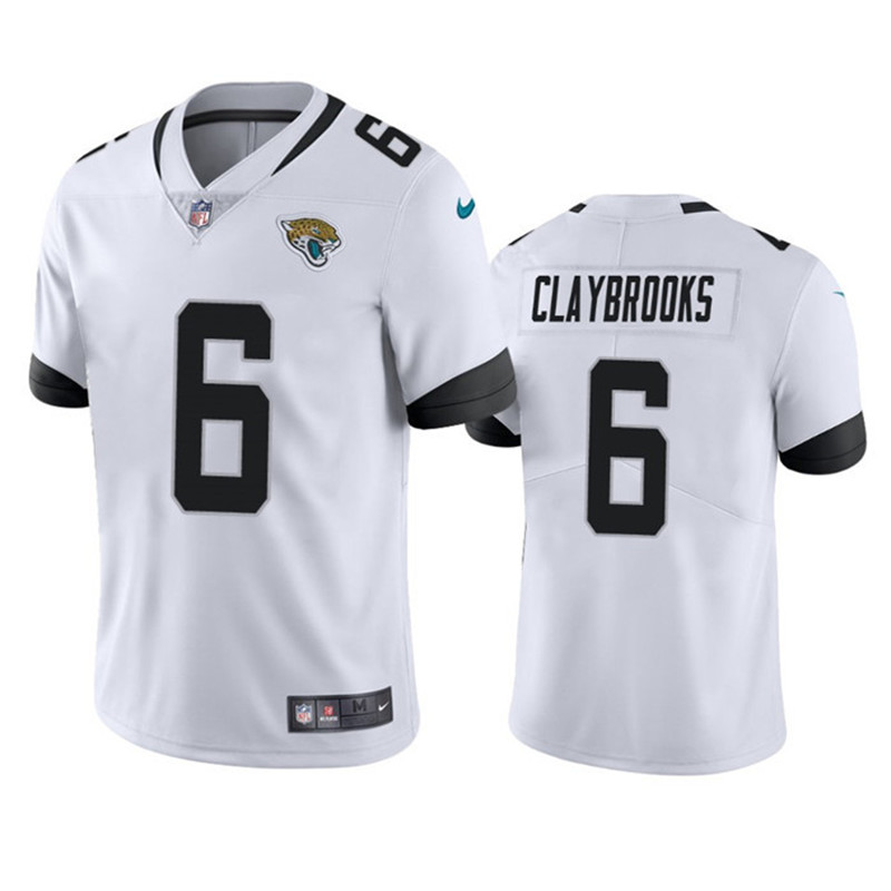 Nike Jaguars 6 Chris Claybrooks White Vapor Untouchable Limited Jersey