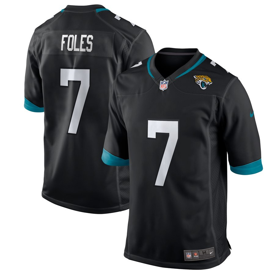 Nike Jaguars 7 Nick Foles Black Game Jersey