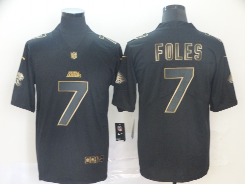 Nike Jaguars 7 Nick Foles Black Gold Vapor Untouchable Limited Jersey