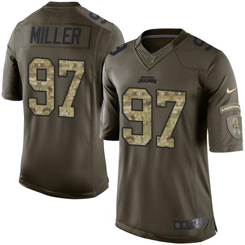  Jaguars 97 Roy Miller Green Men Stitched NFL Limited Salute to Service Jersey