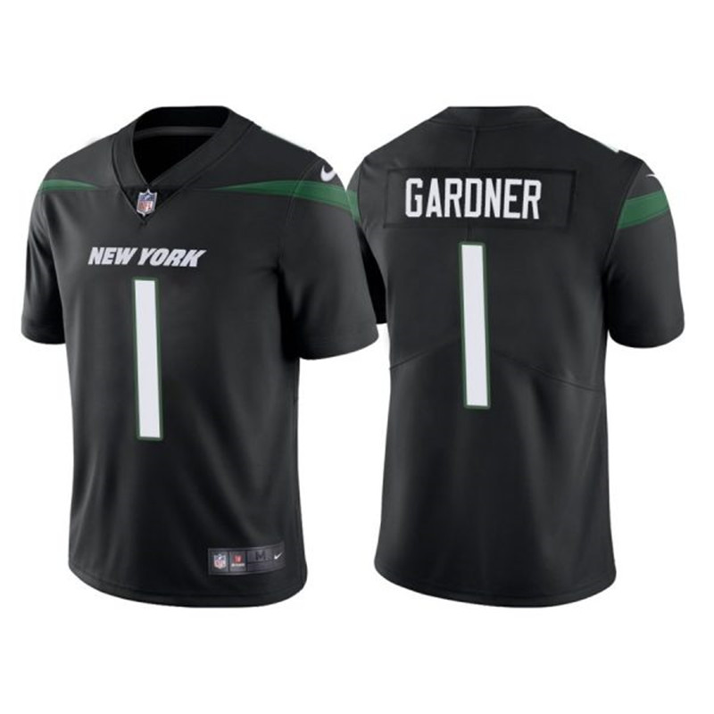 Nike Jets 1 Ahmad Gardner Black 2022 NFL Draft Vapor Untouchable Limited Jersey