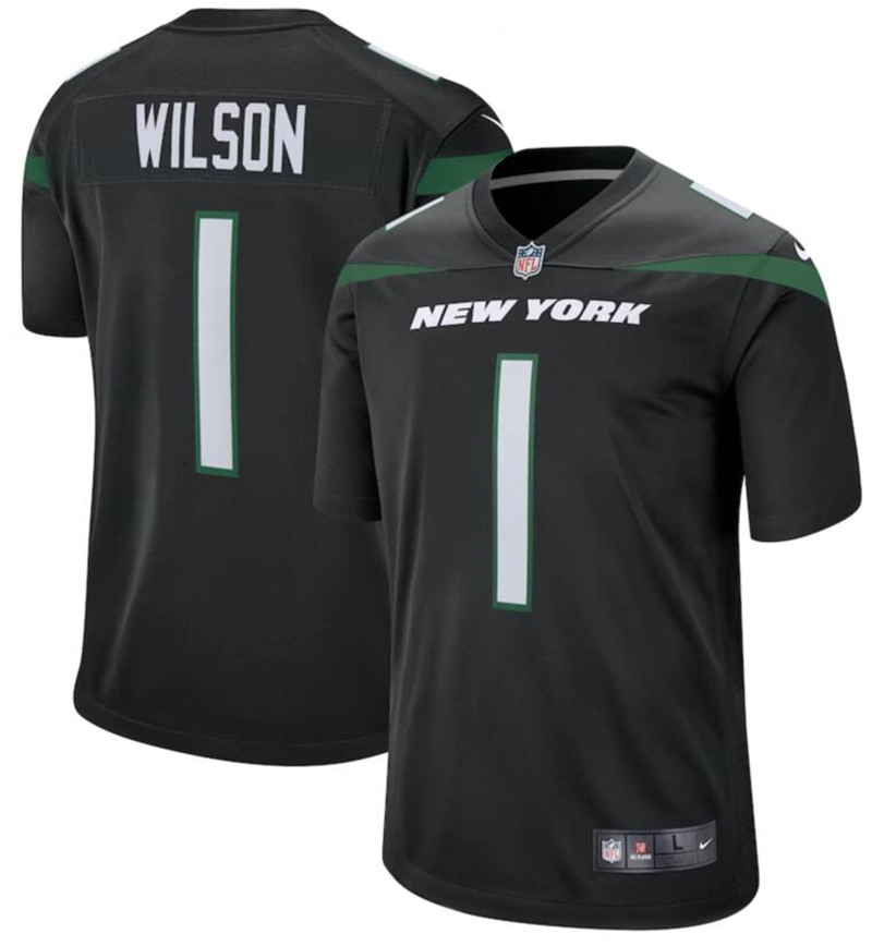 Nike Jets 1 Zach Wilson Black 2021 NFL Draft Vapor Untouchable Limited Jersey