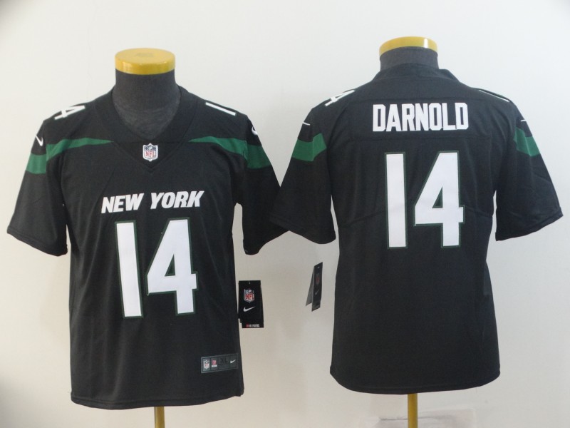 Nike Jets 14 Sam Darnold Black Youth New 2019 Vapor Untouchable Limited Jersey