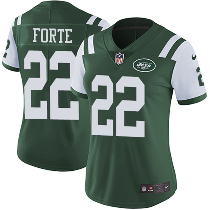  Jets 22 Matt Forte Green Women Vapor Untouchable Limited Jersey