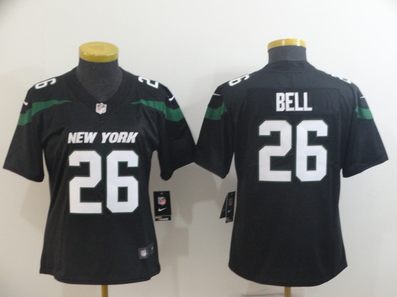 Nike Jets 26 Le'Veon Bell Black Women New 2019 Vapor Untouchable Limited Jersey