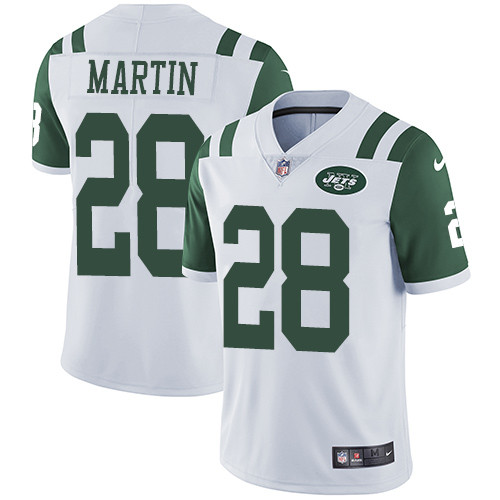  Jets 28 Curtis Martin White Vapor Untouchable Player Limited Jersey