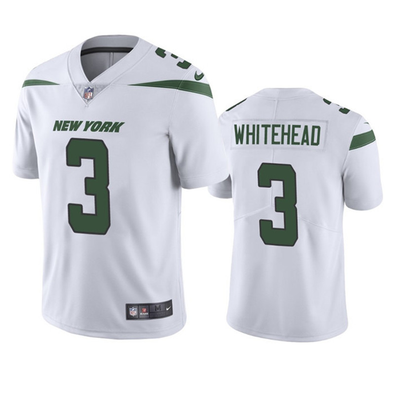 Nike Jets 3 Jordan Whitehead White Vapor Untouchable Limited Jersey
