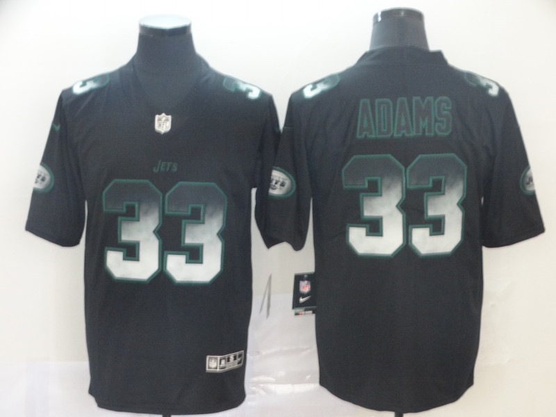 Nike Jets 33 Jamal Adams Black Arch Smoke Vapor Untouchable Limited Jersey