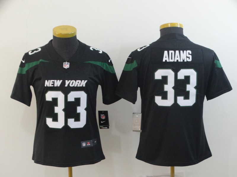 Nike Jets 33 Jamal Adams Black Women New 2019 Vapor Untouchable Limited Jersey