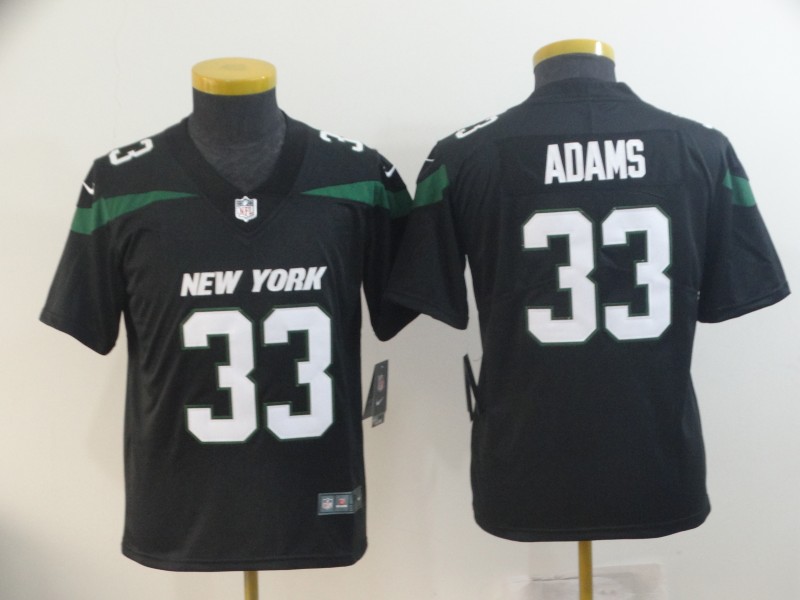 Nike Jets 33 Jamal Adams Black Youth New 2019 Vapor Untouchable Limited Jersey