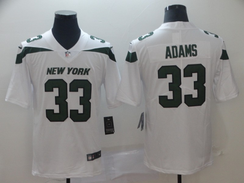 Nike Jets 33 Jamal Adams White New 2019 Vapor Untouchable Limited Jersey