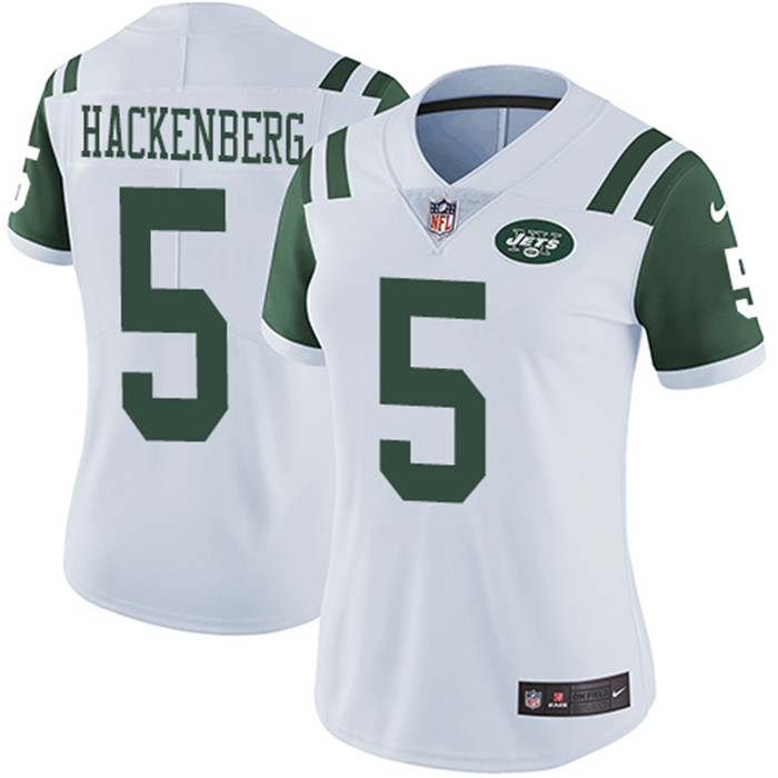  Jets 5 Christian Hackenberg White Women Vapor Untouchable Limited Jersey