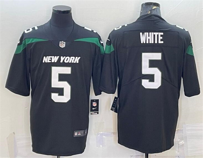 Nike Jets 5 Mike White Black Vapor Untouchable Limited Jersey