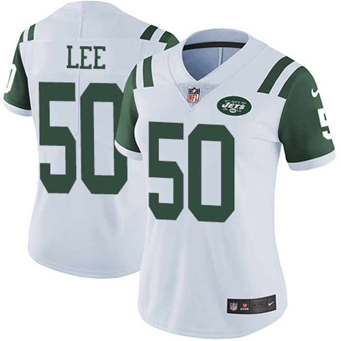  Jets 50 Darron Lee White Women Vapor Untouchable Limited Jersey