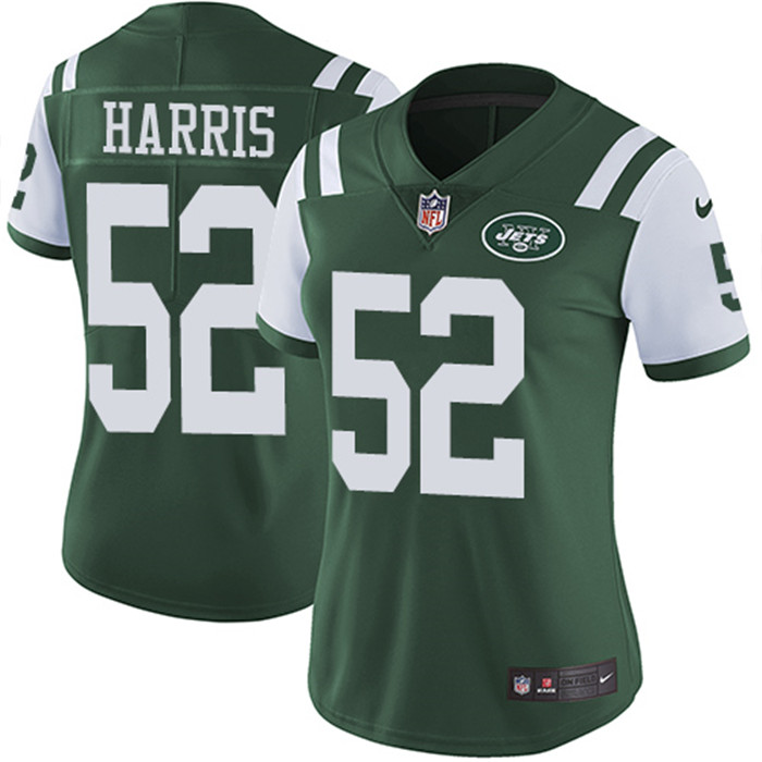  Jets 52 David Harris Green Women Vapor Untouchable Limited Jersey