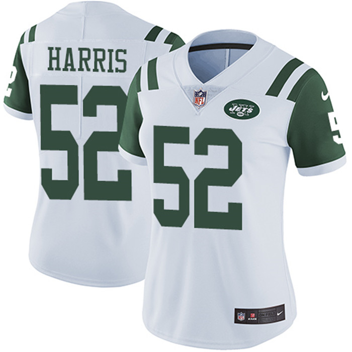  Jets 52 David Harris White Women Vapor Untouchable Limited Jersey