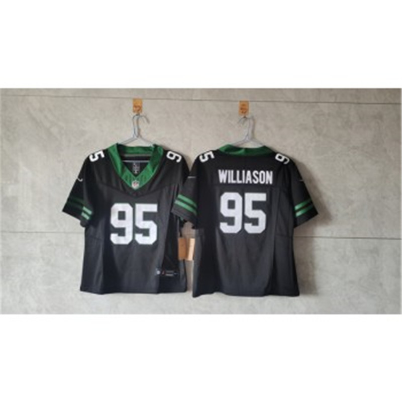 Nike Jets 95 Quinnen Williams Black F.U.S.E Vapor Limited Women Jersey
