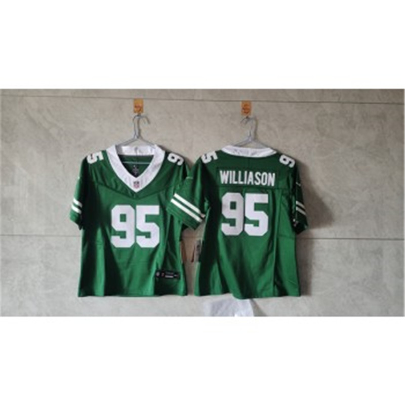 Nike Jets 95 Quinnen Williams Green F.U.S.E Vapor Limited Women Jersey