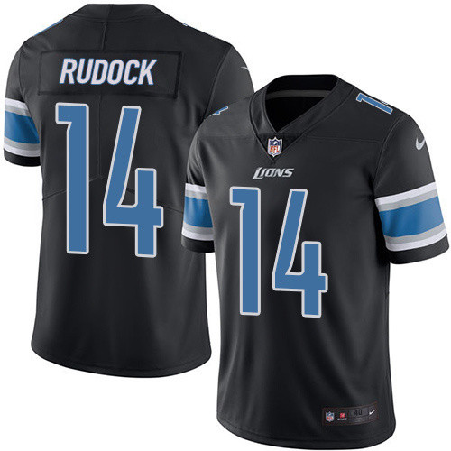  Lions 14 Rudock Jake Black Vapor Untouchable Player Limited Jersey