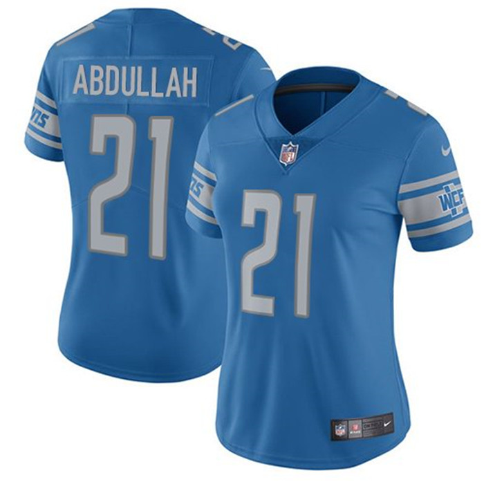  Lions 21 Ameer Abdullah Blue Women Vapor Untouchable Limited Jersey