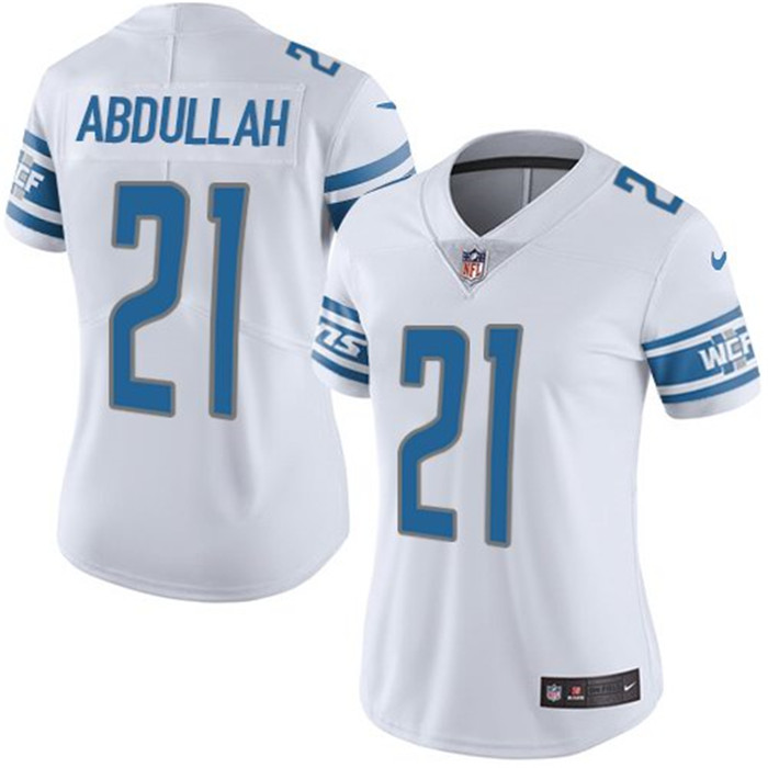  Lions 21 Ameer Abdullah White Women Vapor Untouchable Limited Jersey