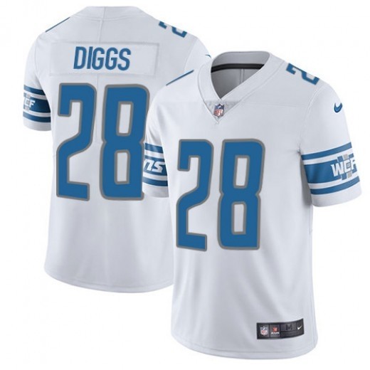 Nike Lions 28 Quandre Diggs White Vapor Untouchable Limited Jersey