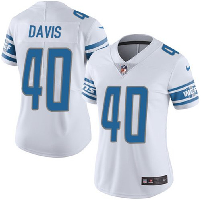  Lions 40 Jarrad Davis White Women Vapor Untouchable Limited Jersey