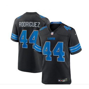 Nike Lions 44 Malcolm Rodriguez Black 2024 New Vapor Limited Jersey
