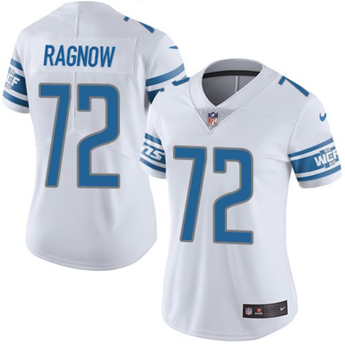  Lions 72 Frank Ragnow White Women Vapor Untouchable Limited Jersey