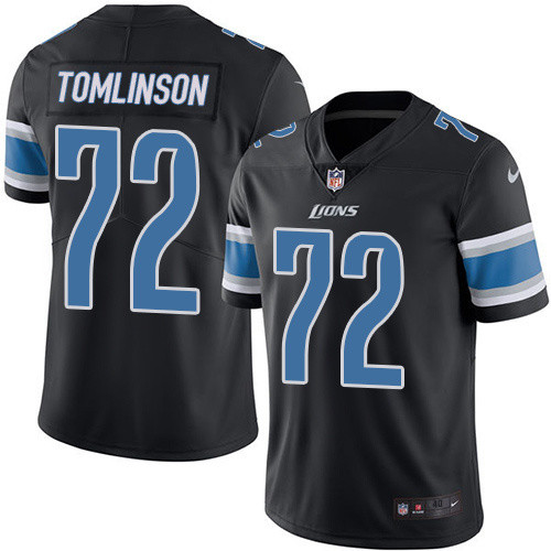  Lions 72 Tomlinson Laken Black Vapor Untouchable Player Limited Jersey