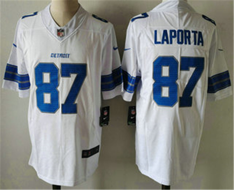 Nike Lions 87 Sam Laporta White Vapor Untouchable Limited Jersey