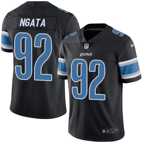  Lions 92 Ngata Haloti Black Vapor Untouchable Player Limited Jersey