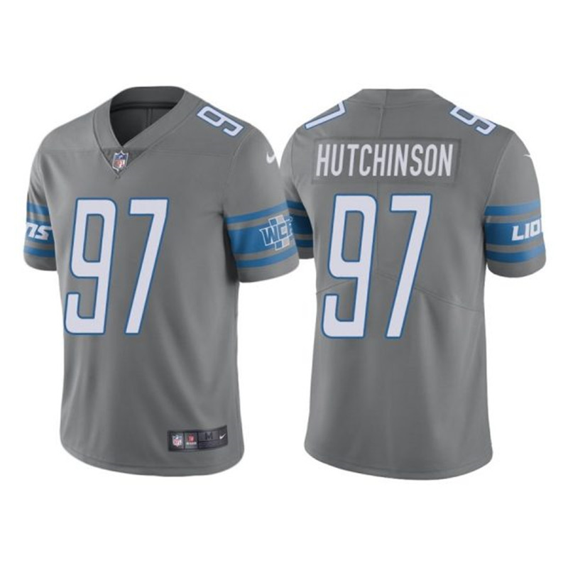 Men's Nike T.J. Hockenson Black Detroit Lions RFLCTV Limited Jersey