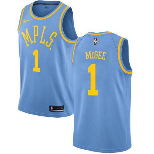  Los Angeles Lakers #1 JaVale McGee Royal Blue NBA Swingman Hardwood Classics Jersey