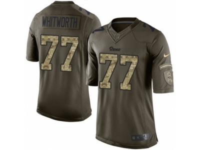  Los Angeles Rams 77 Andrew Whitworth Limited Green Salute to Service NFL Jersey