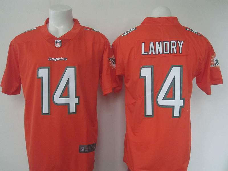 Men's Nike Jarvis Landry Orange Miami Dolphins Color Rush Legend Jersey