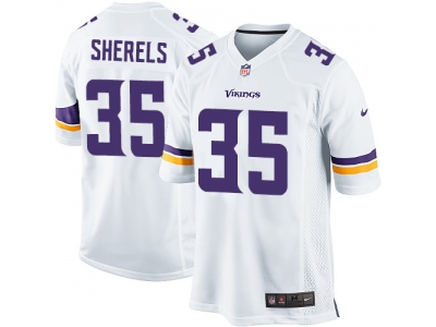  Minnesota Vikings 35 Marcus Sherels White Game NFL Jersey