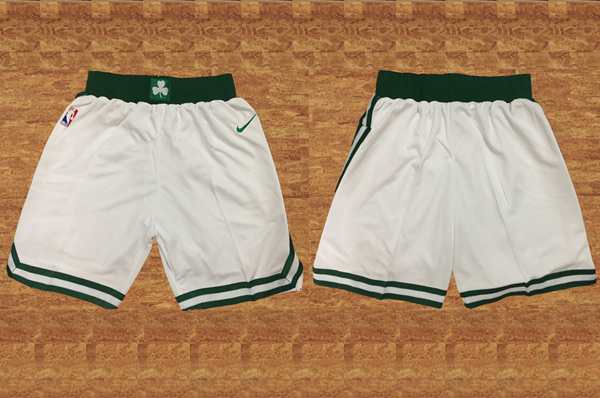  NBA Boston Celtics 2017 18 New Season White Shorts